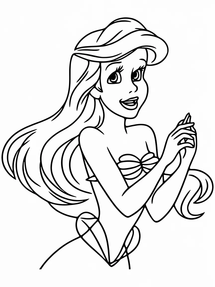 Ariel coloring pages - 728 | ColoringPagesDesign