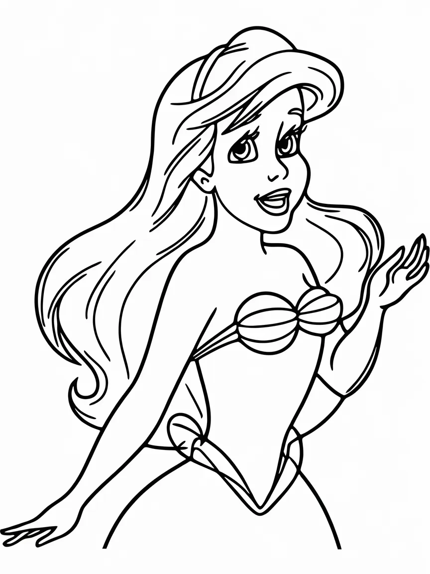 Ariel coloring pages - 729 | ColoringPagesDesign