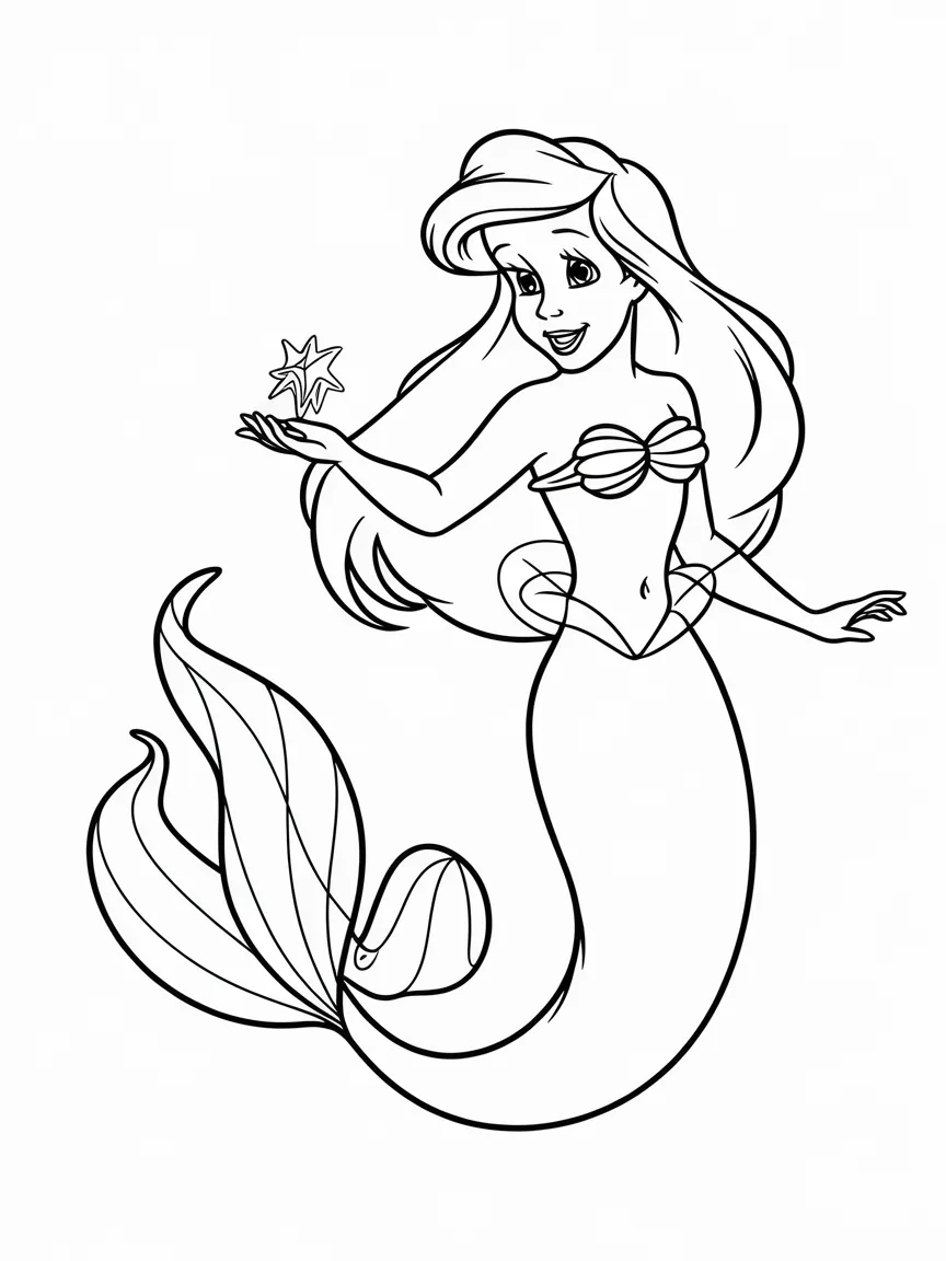 Ariel coloring pages - 732 | ColoringPagesDesign