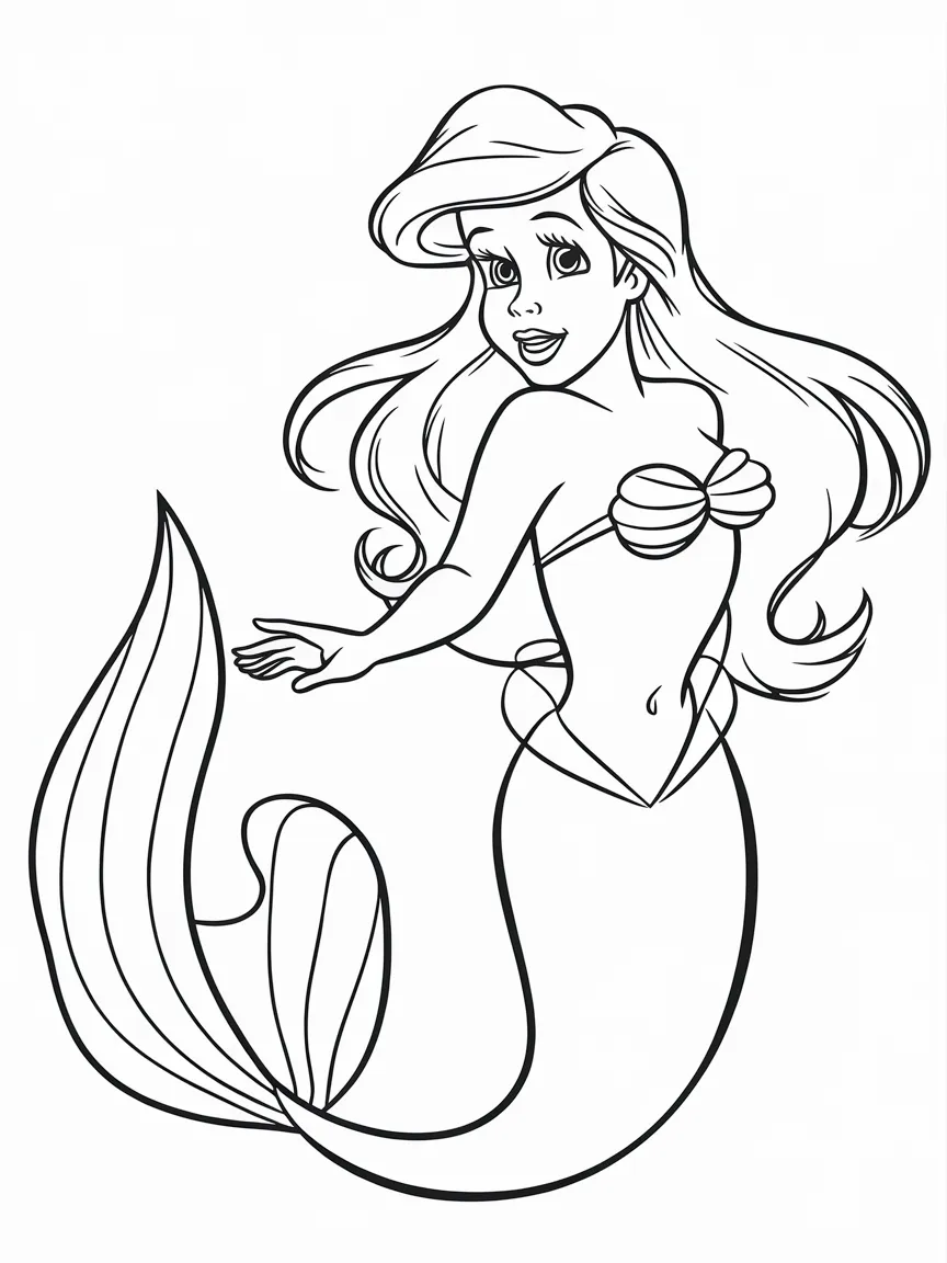 Ariel coloring pages - 733 | ColoringPagesDesign