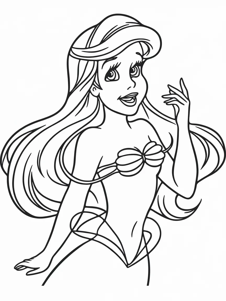 Ariel coloring pages - 735 | ColoringPagesDesign