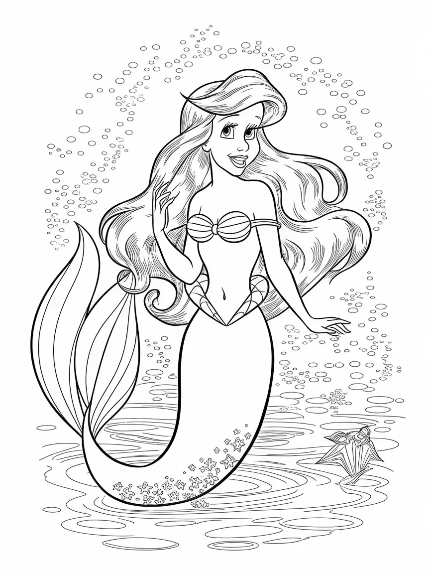 Ariel coloring pages - 736 | ColoringPagesDesign