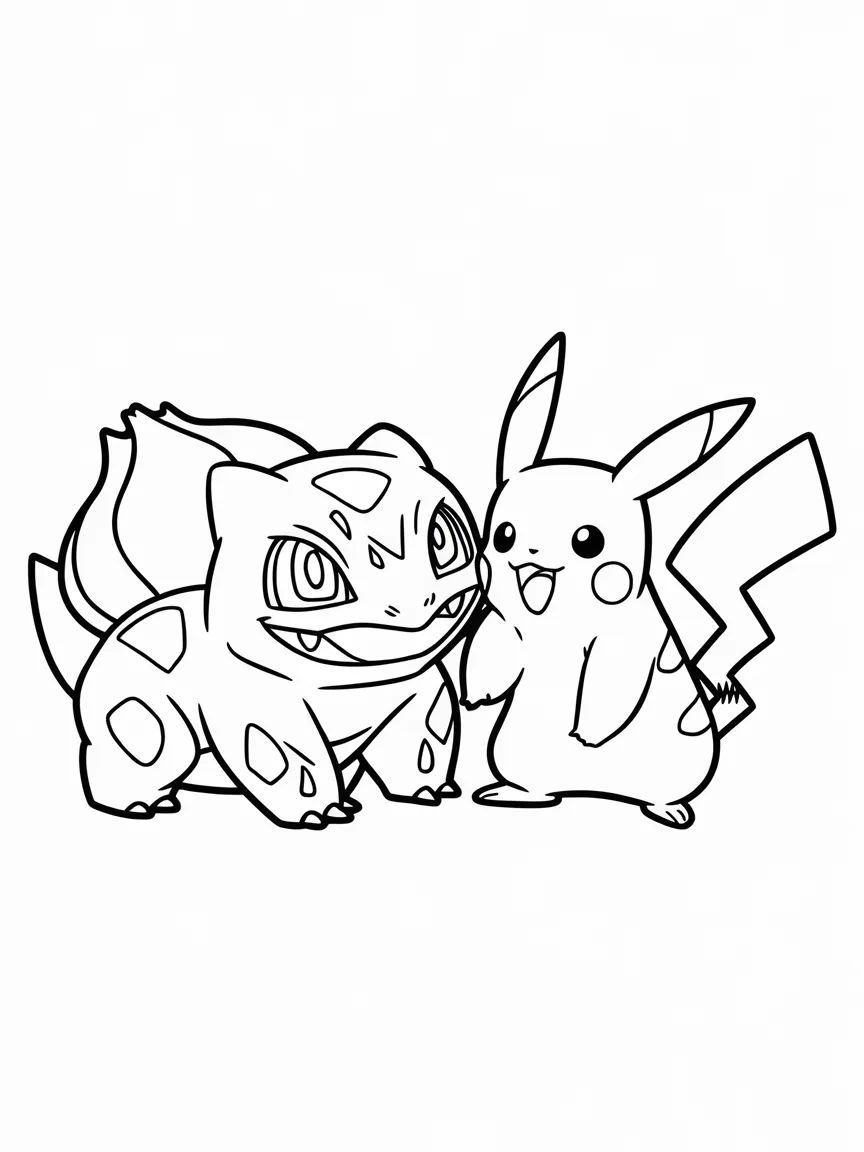 Pikachu coloring pages - 2115 | ColoringPagesDesign