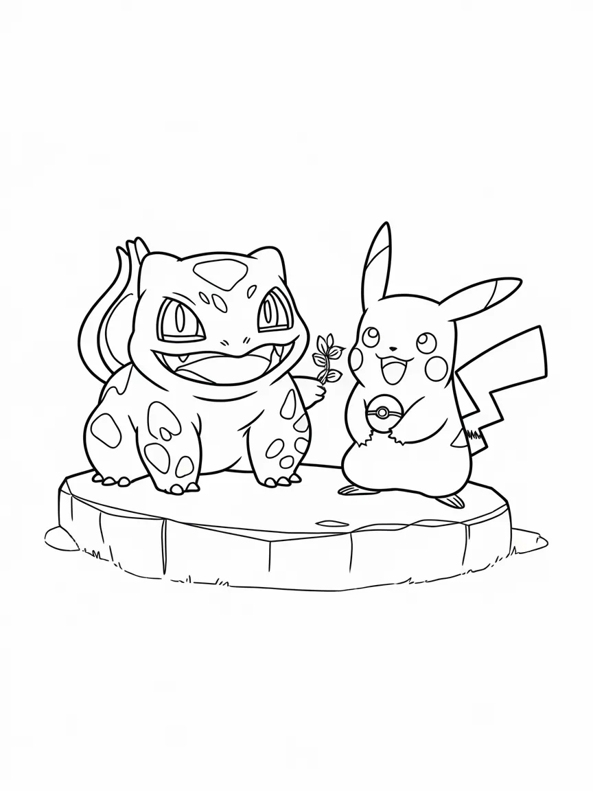 Pikachu coloring pages - 2116 | ColoringPagesDesign