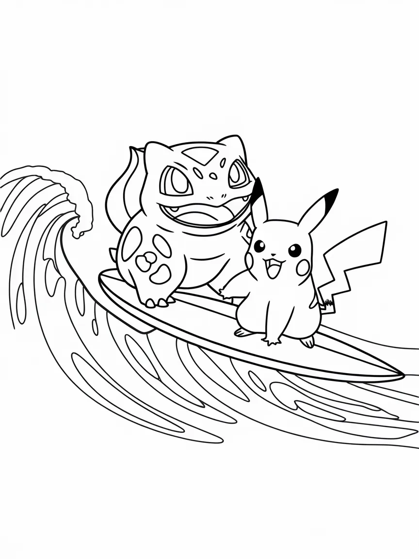 Pikachu coloring pages - 2118 | ColoringPagesDesign