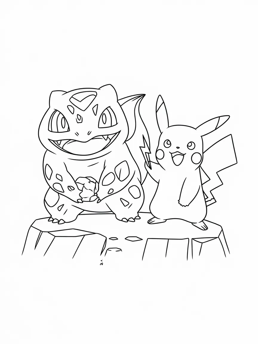 Pikachu coloring pages - 2119 | ColoringPagesDesign