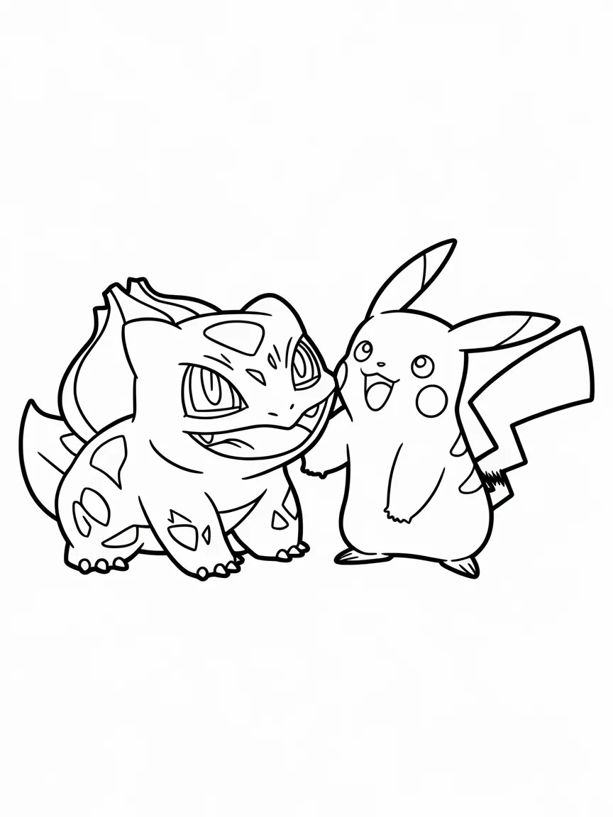 Pikachu coloring pages - 2120 | ColoringPagesDesign