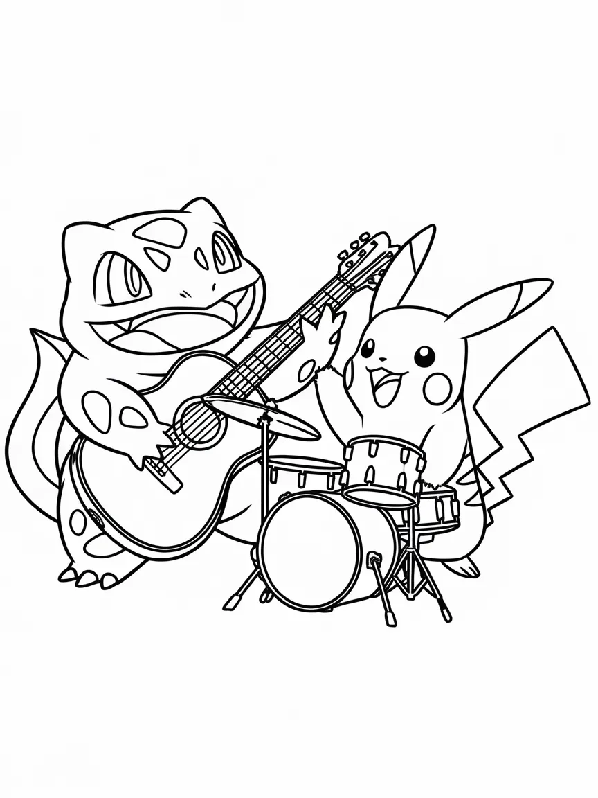 Pikachu coloring pages - 2123 | ColoringPagesDesign