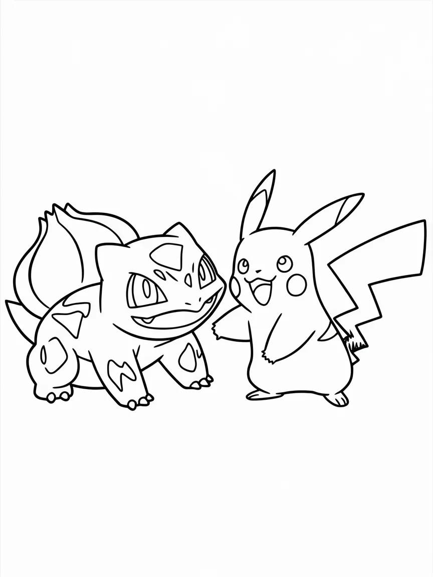 Pikachu coloring pages - 2124 | ColoringPagesDesign