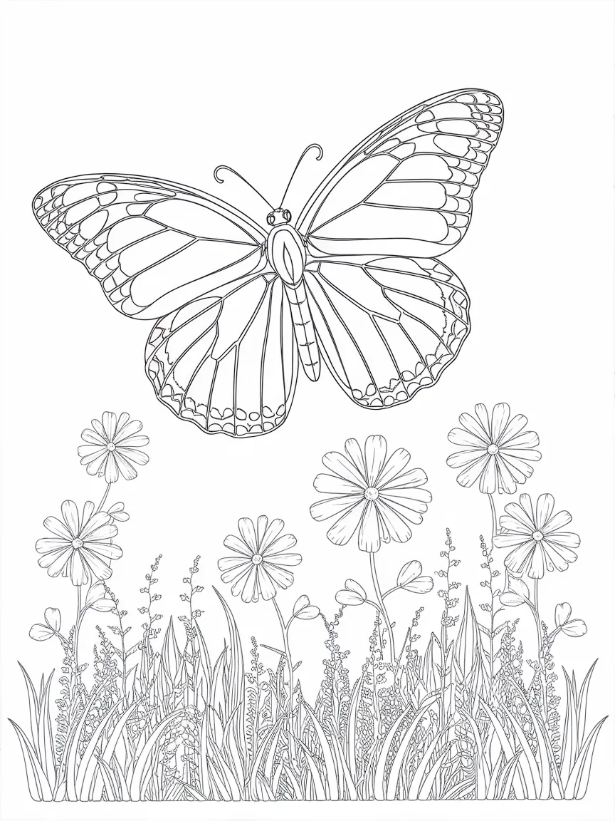 Butterfly coloring pages - 1366 | ColoringPagesDesign