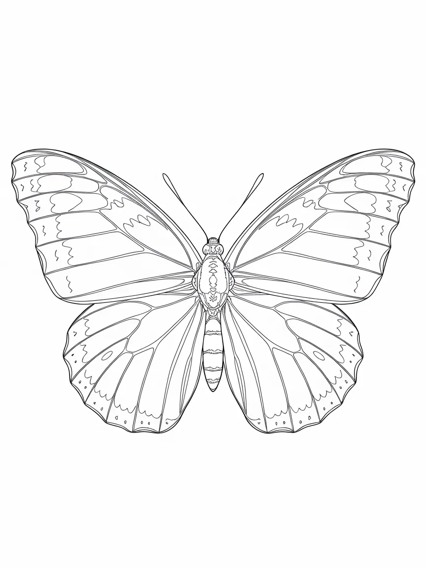 Butterfly coloring pages - 1370 | ColoringPagesDesign