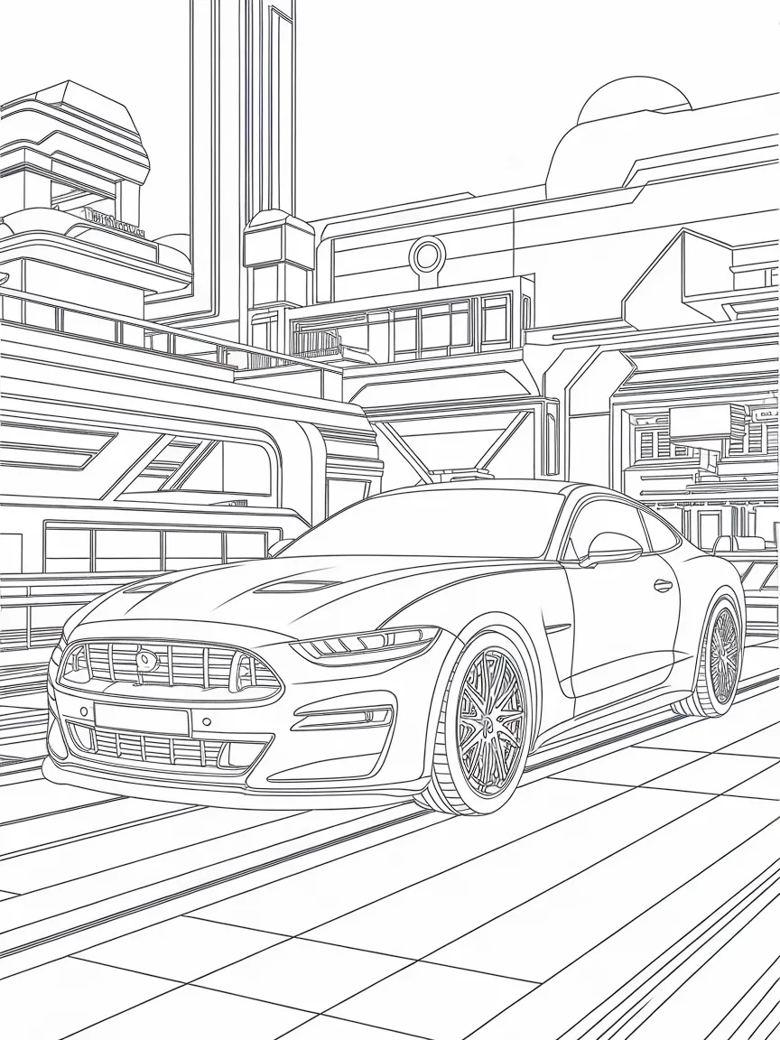 Car coloring pages - 1596 | ColoringPagesDesign