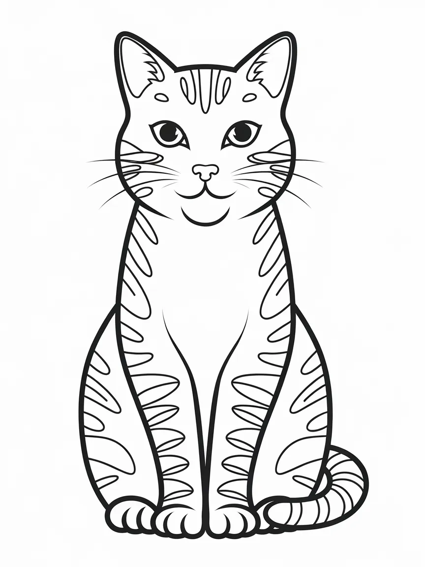 Cat coloring pages - 1324 | ColoringPagesDesign