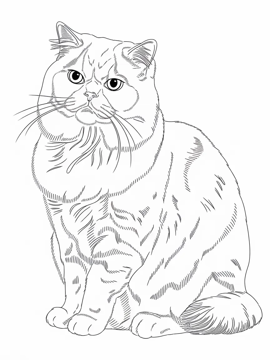 Cat coloring pages - 1325 | ColoringPagesDesign