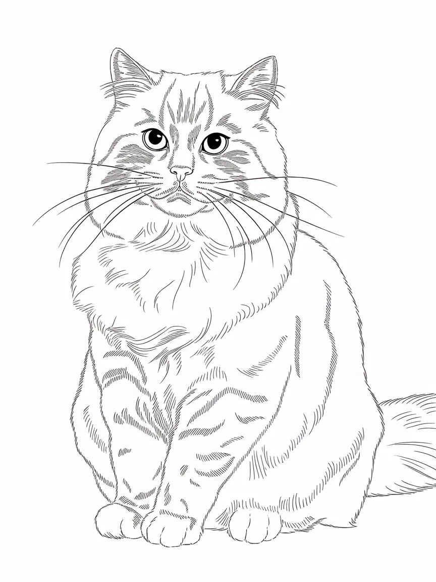 Cat coloring pages - 1330 | ColoringPagesDesign