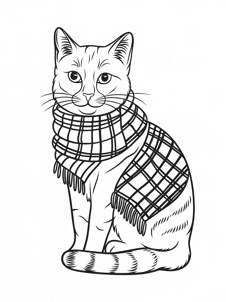 Cat coloring pages - 1332 | ColoringPagesDesign