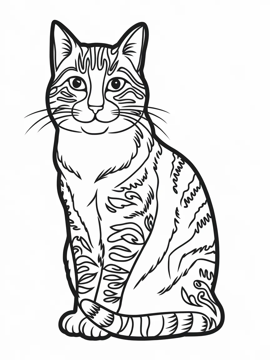 Cat coloring pages - 1333 | ColoringPagesDesign