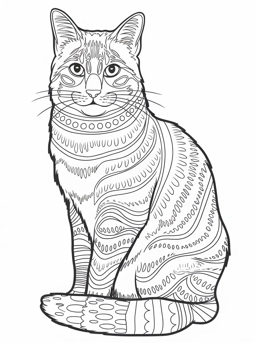 Cat coloring pages - 1334 | ColoringPagesDesign