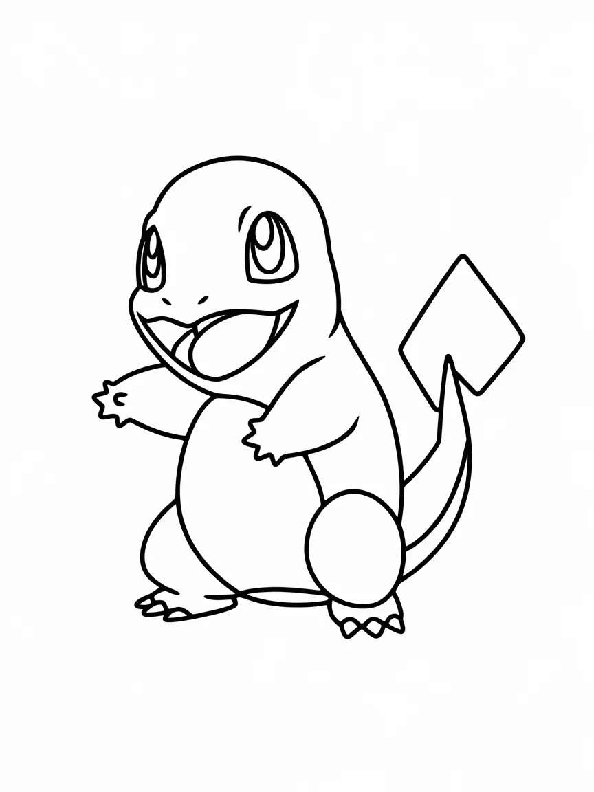 Charmander coloring pages - 1949 | ColoringPagesDesign