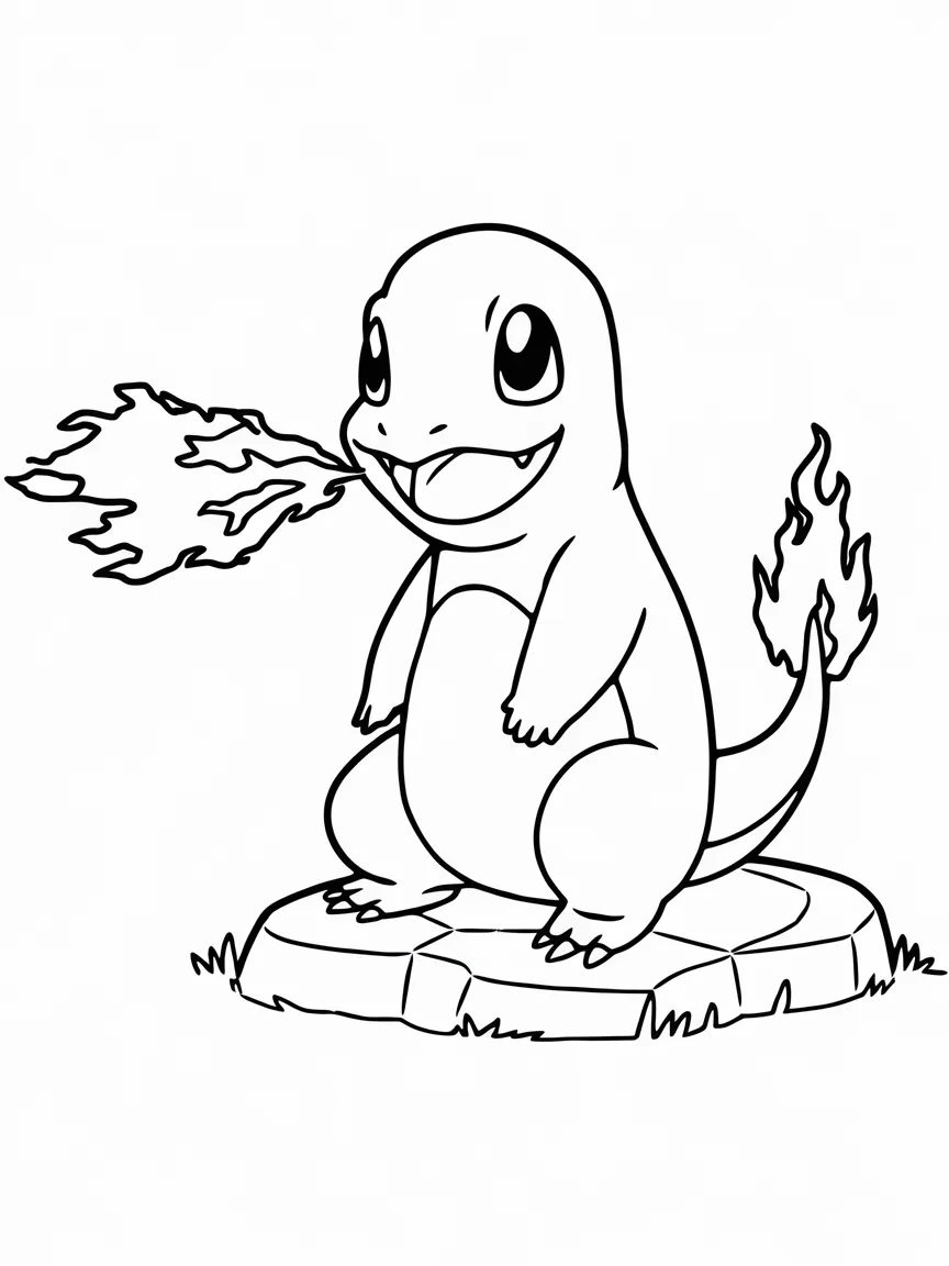 Charmander coloring pages - 1950 | ColoringPagesDesign