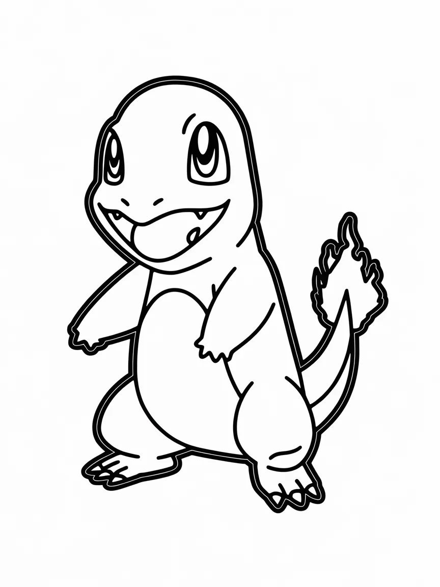 Charmander coloring pages - 1954 | ColoringPagesDesign