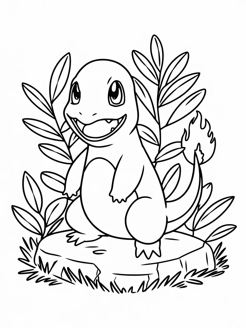 Charmander coloring pages - 1955 | ColoringPagesDesign