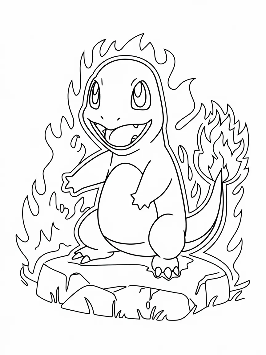 Charmander coloring pages - 2456 | ColoringPagesDesign