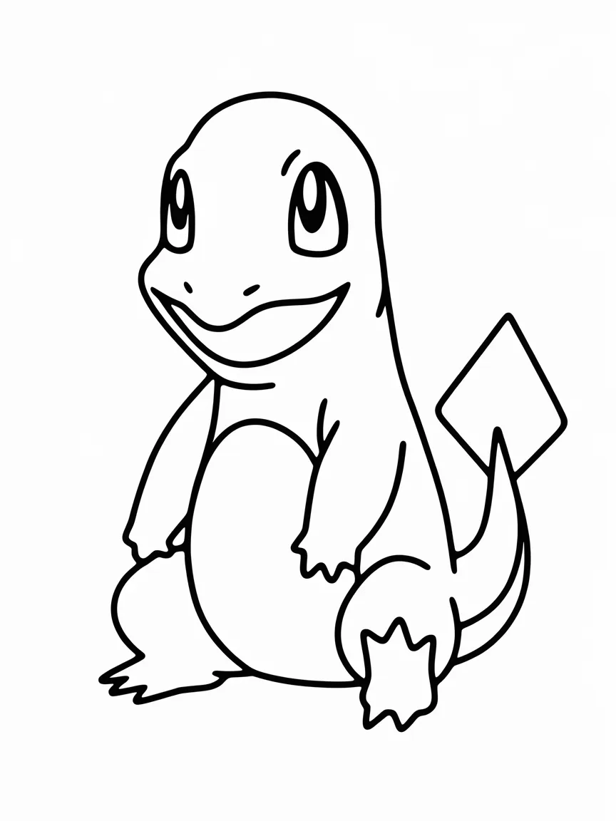 Charmander coloring pages - 2459 | ColoringPagesDesign