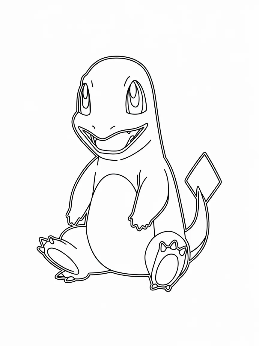 Charmander coloring pages - 2464 | ColoringPagesDesign