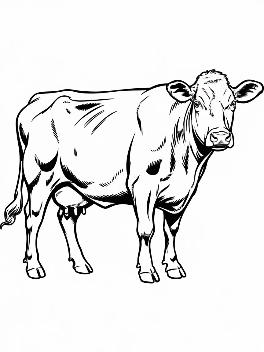 Cow coloring pages - 975 | ColoringPagesDesign