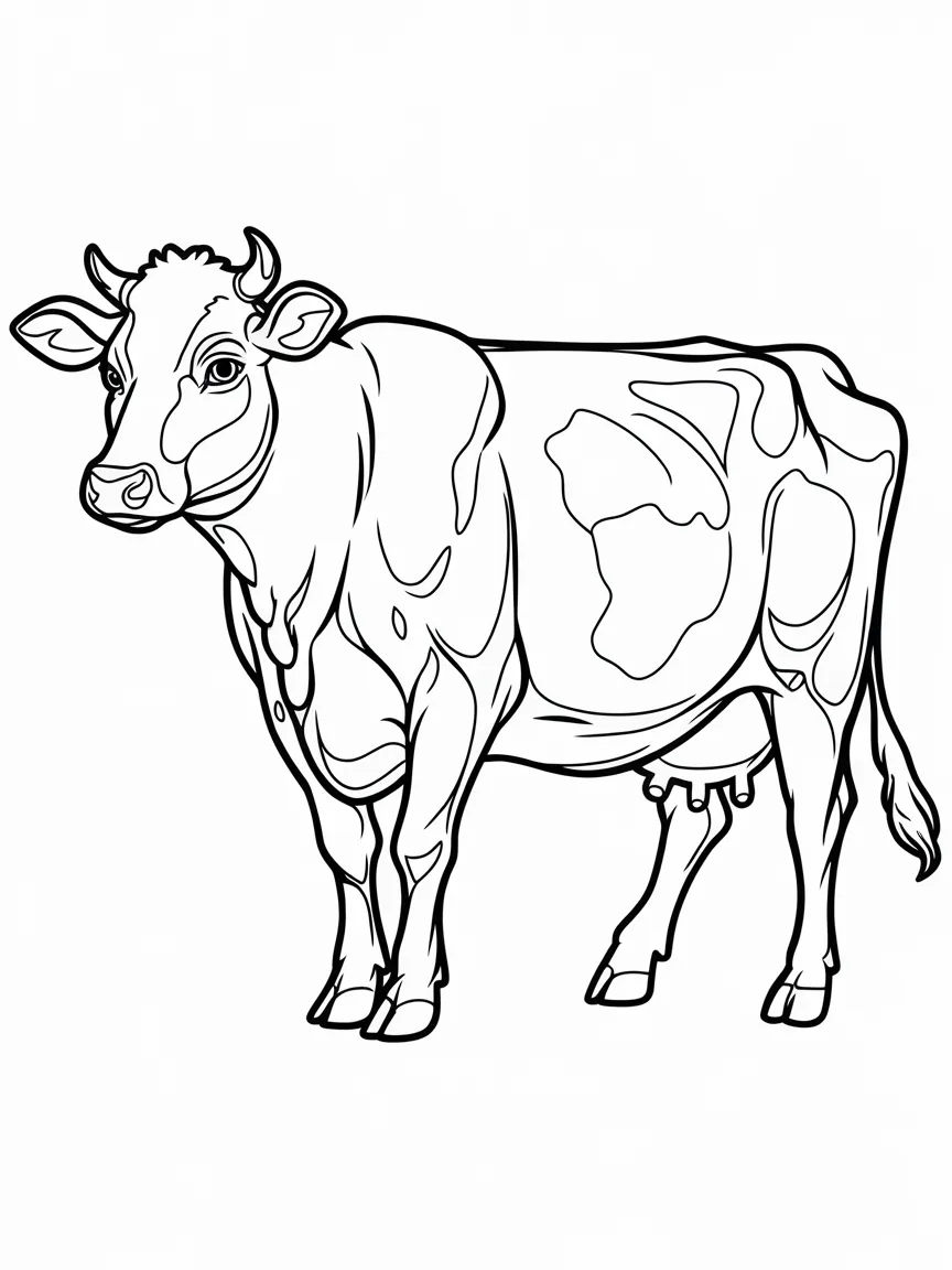 Cow coloring pages - 977 | ColoringPagesDesign