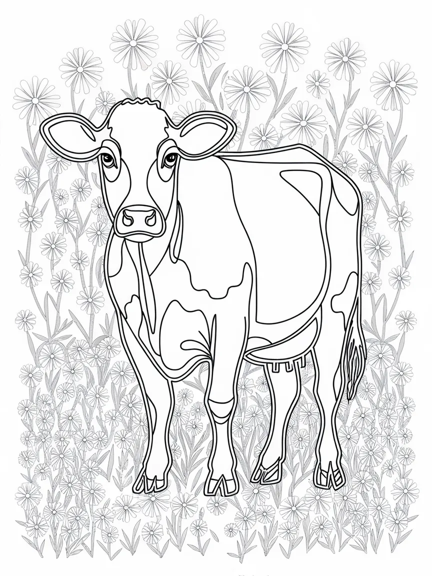 Cow coloring pages - 1848 | ColoringPagesDesign