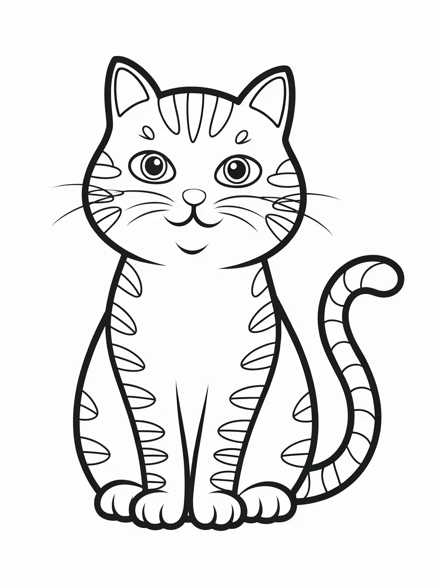 Cute cat coloring pages - 959 | ColoringPagesDesign