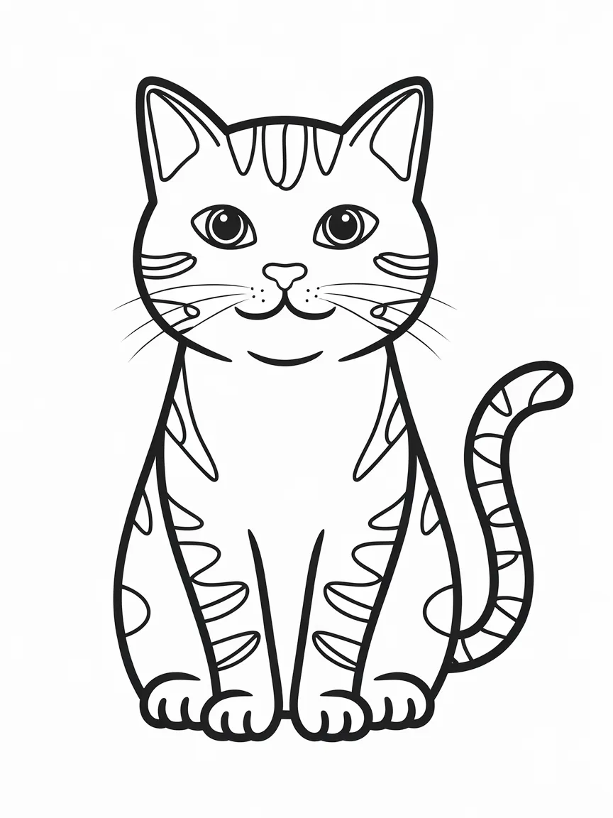 Cute cat coloring pages - 960 | ColoringPagesDesign