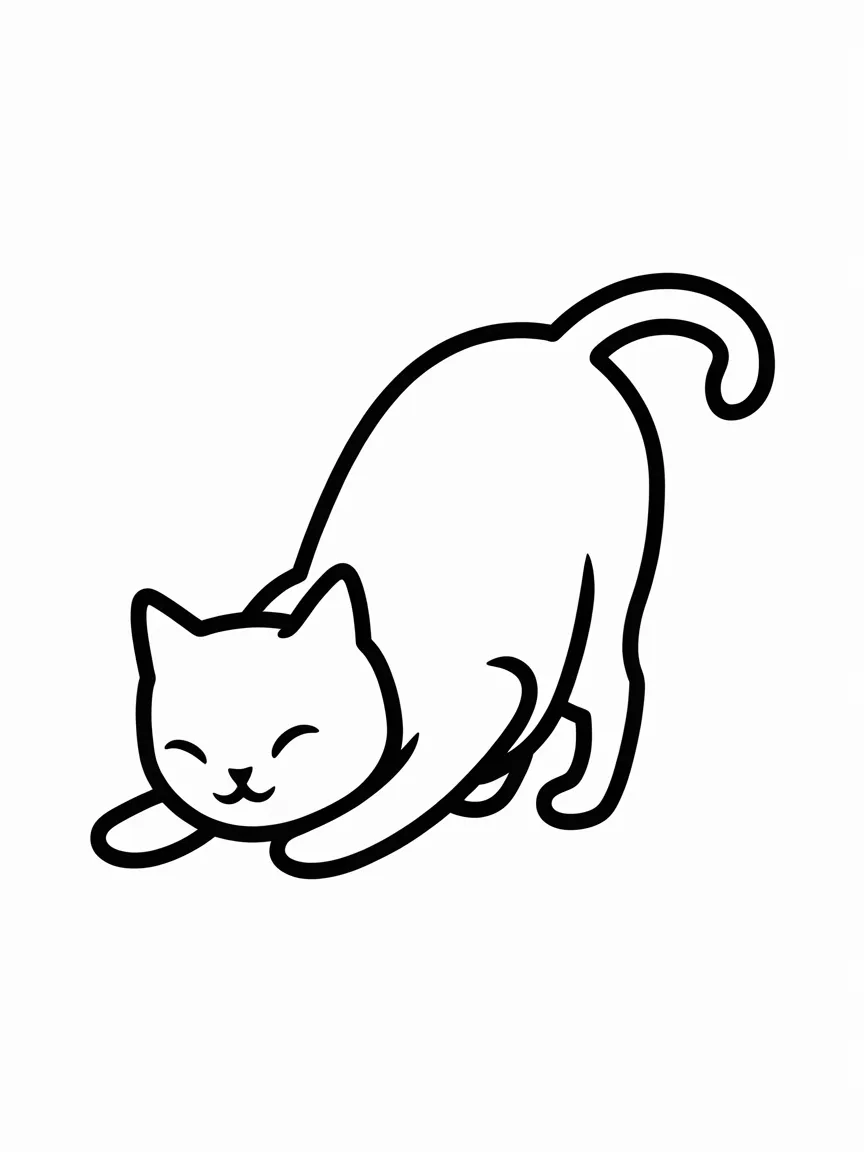 Cute cat coloring pages - 1821 | ColoringPagesDesign