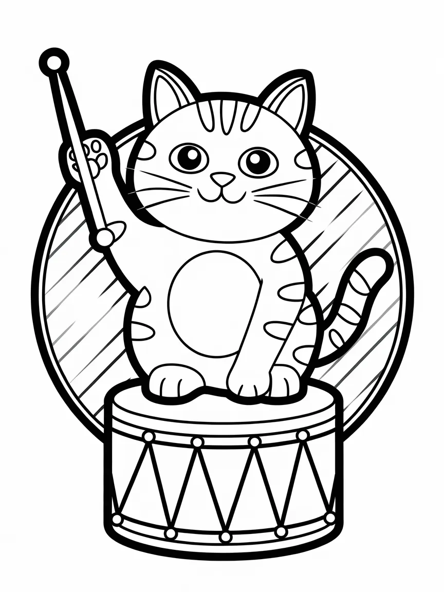 Cute cat coloring pages - 1827 | ColoringPagesDesign