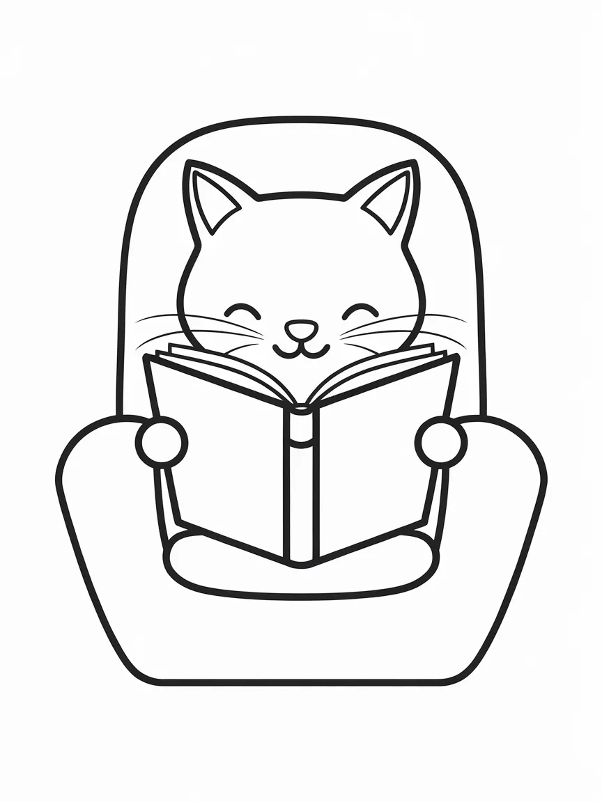 Cute cat coloring pages - 1828 | ColoringPagesDesign