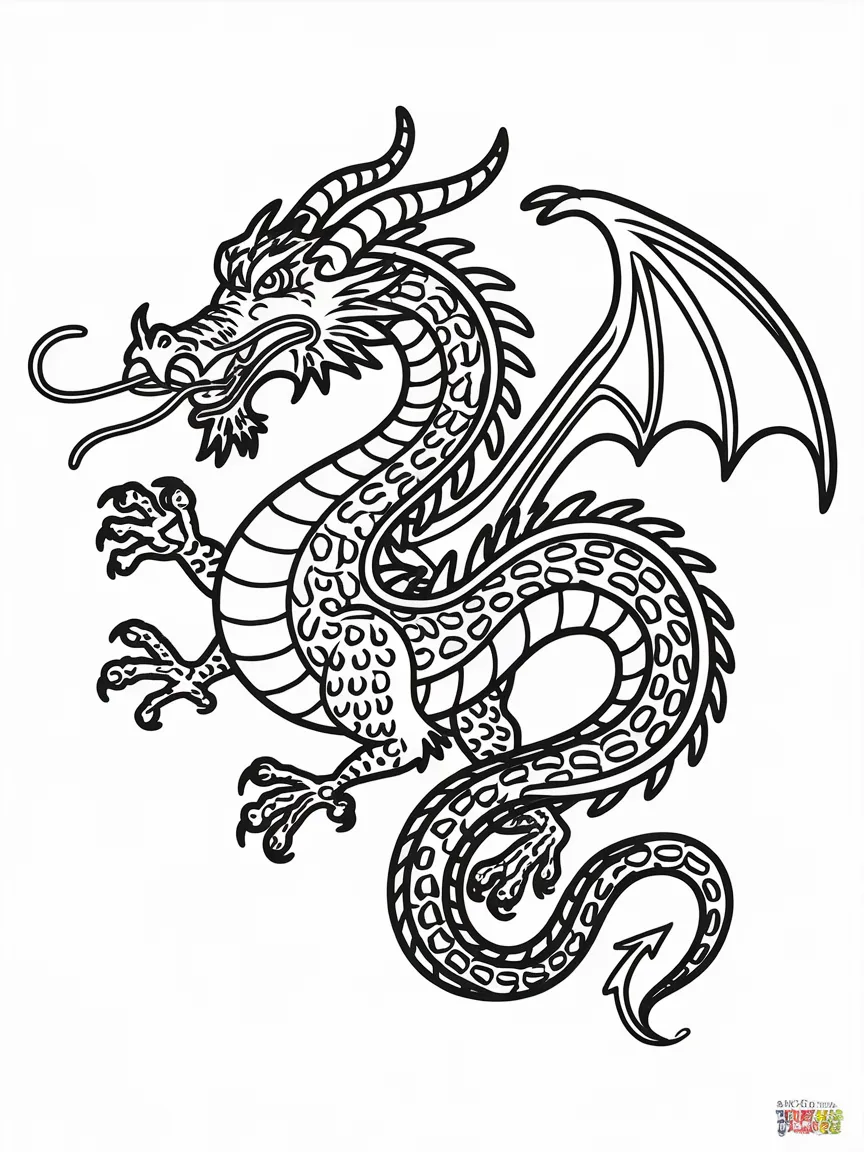 Dragon coloring pages - 324 | ColoringPagesDesign