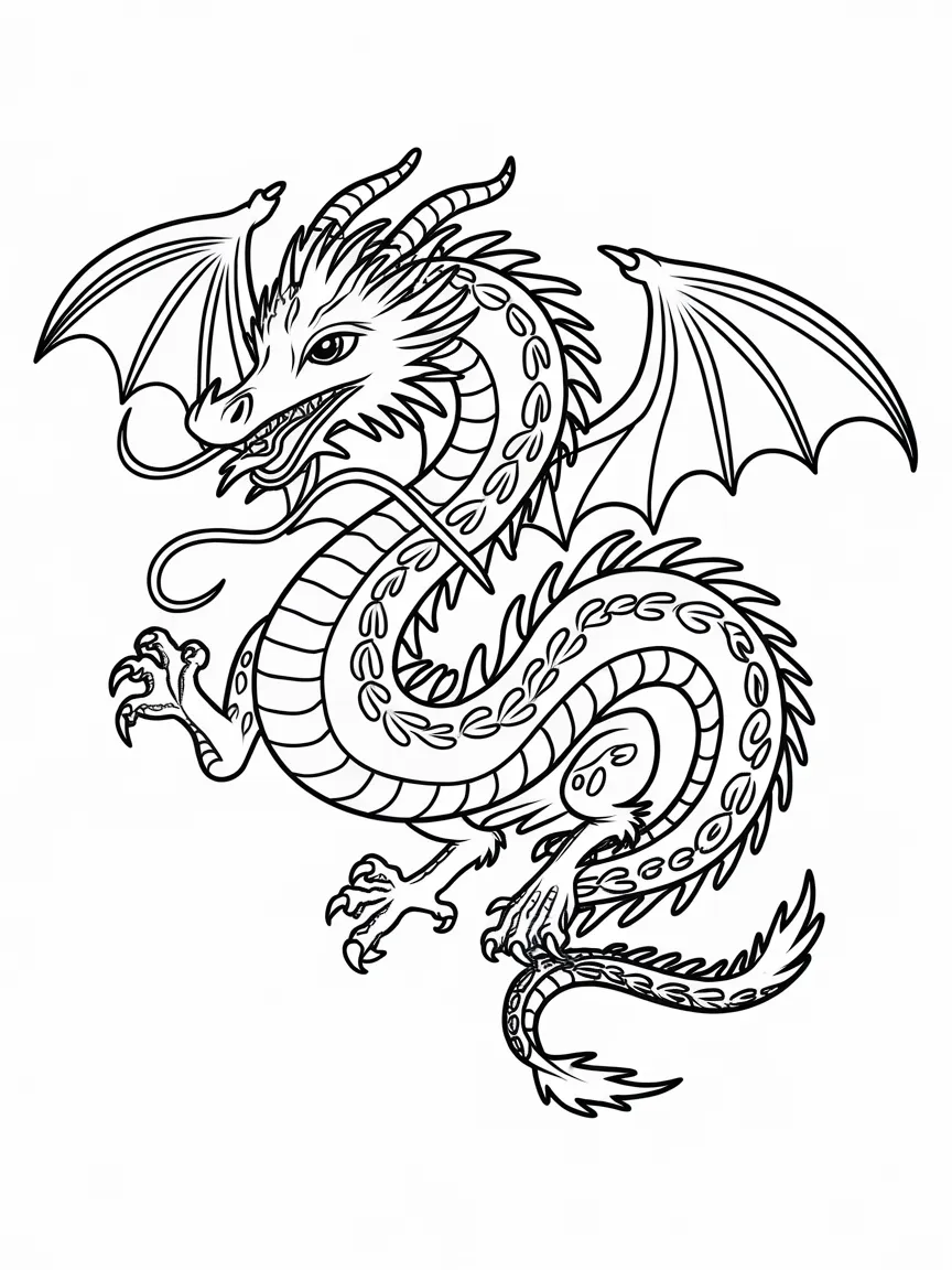 Dragon coloring pages - 328 | ColoringPagesDesign