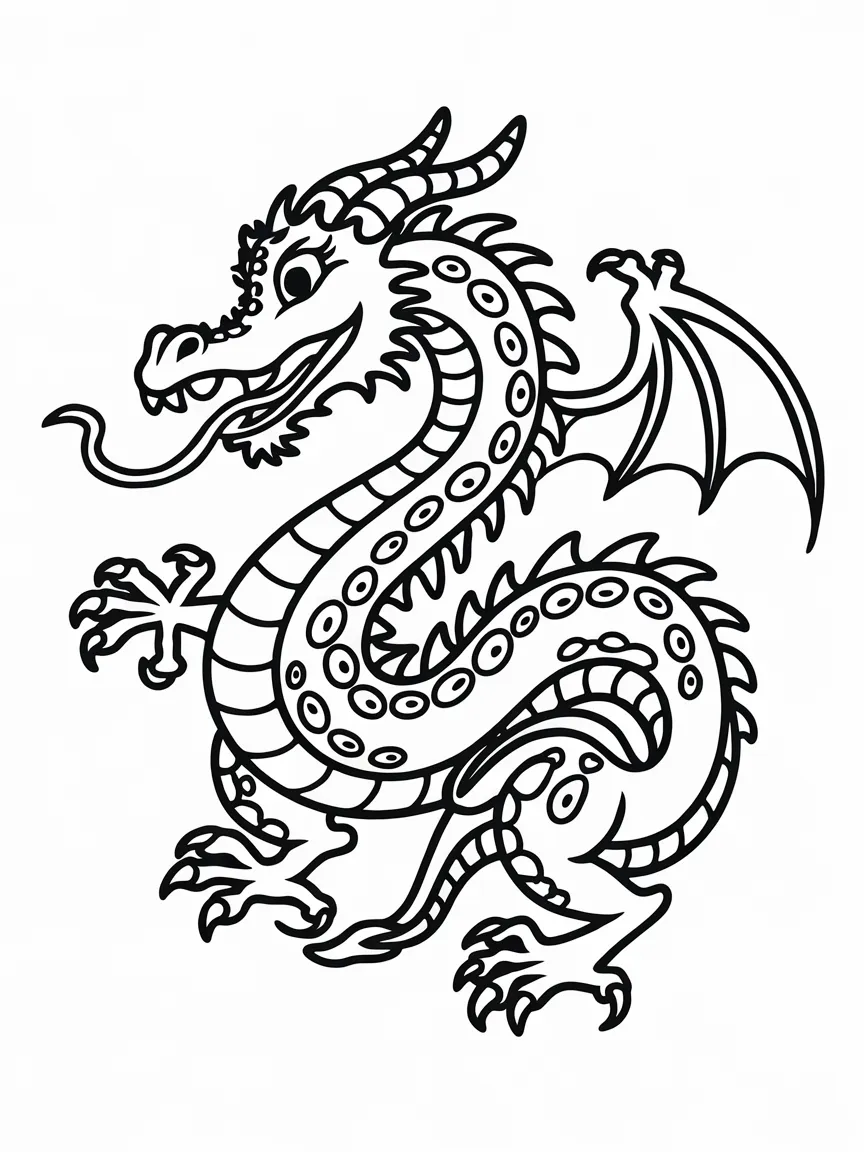 Dragon coloring pages - 1376 | ColoringPagesDesign