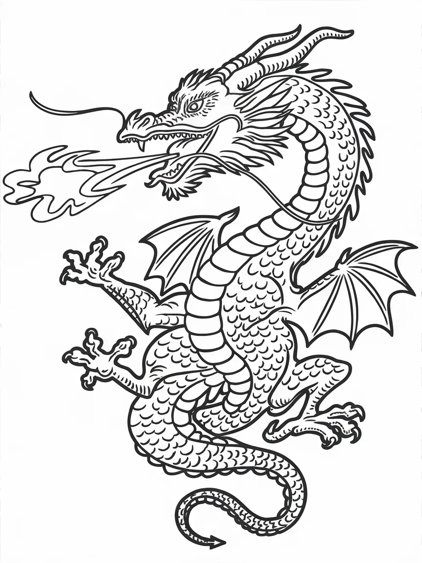 Dragon coloring pages - 1377 | ColoringPagesDesign