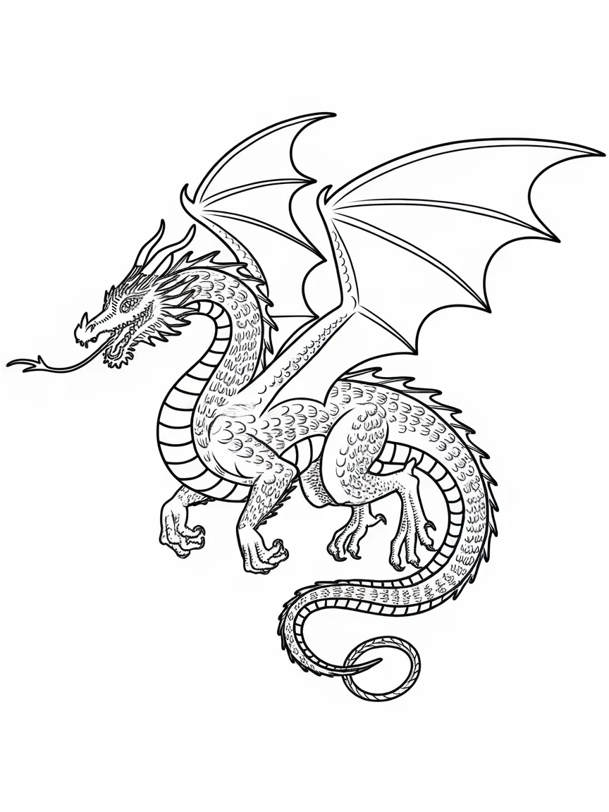 Dragon coloring pages - 1378 | ColoringPagesDesign