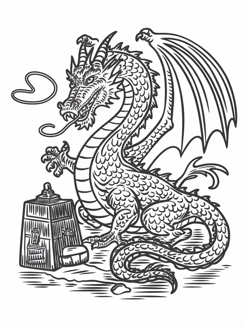 Dragon coloring pages - 1379 | ColoringPagesDesign