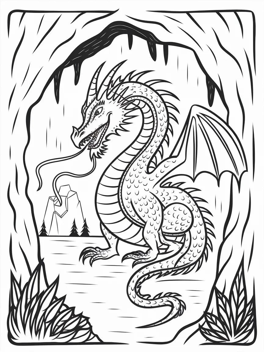 Dragon coloring pages - 1380 | ColoringPagesDesign