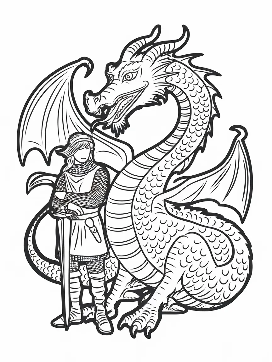 Dragon coloring pages - 1381 | ColoringPagesDesign