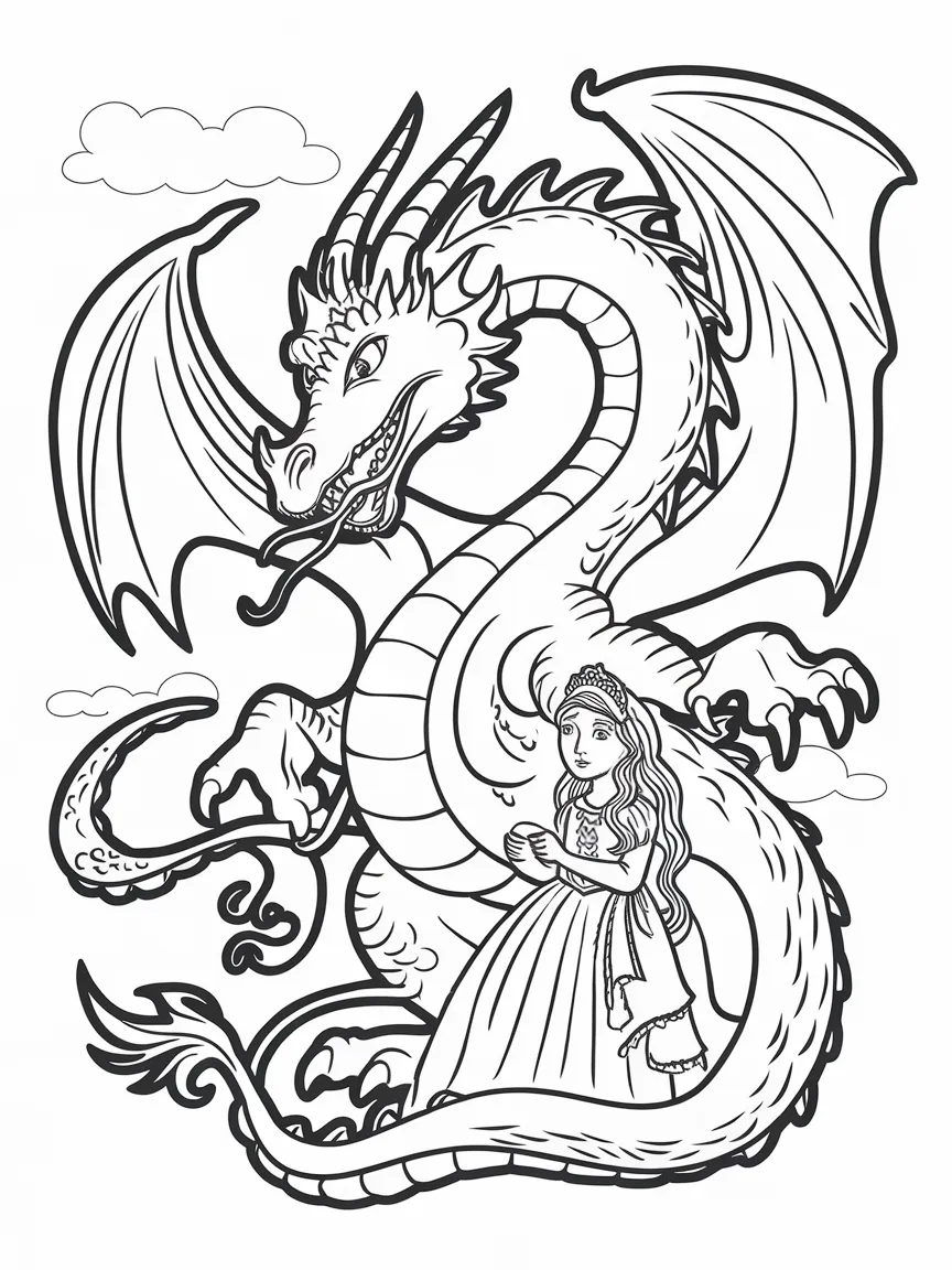 Dragon coloring pages - 1384 | ColoringPagesDesign