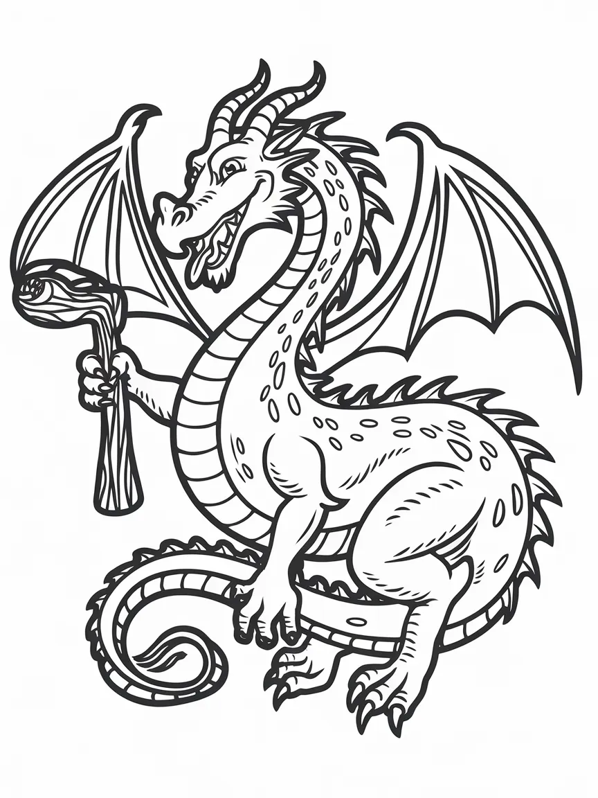 Dragon coloring pages - 1385 | ColoringPagesDesign