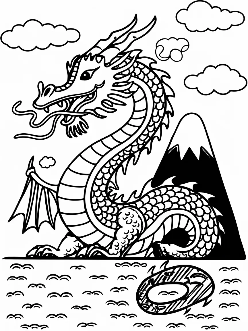 Dragon coloring pages - 1386 | ColoringPagesDesign