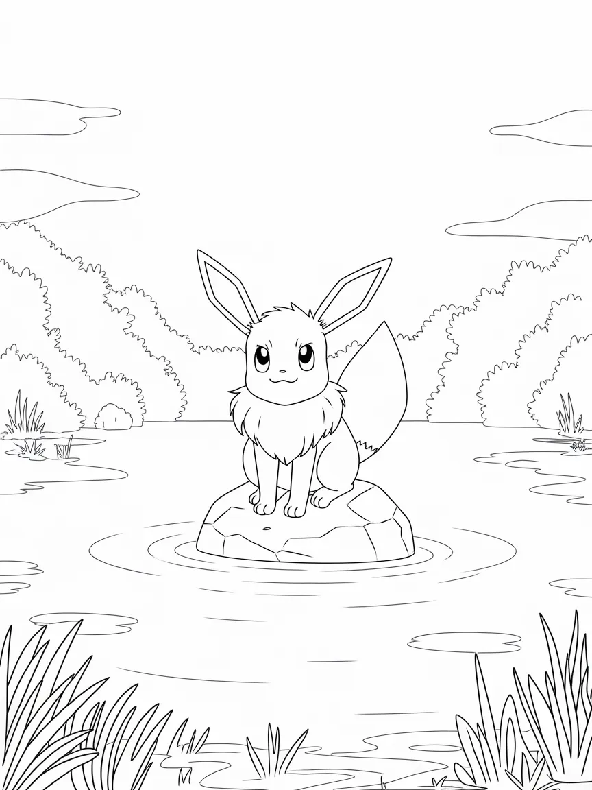 Eevee para colorir - 2051 | ColoringPagesDesign