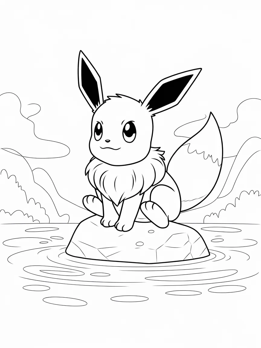 Eevee para colorir - 2052 | ColoringPagesDesign